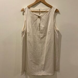 Linen blend beige dress size large